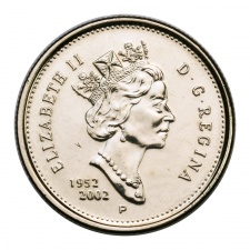 Kanada 25 Cent 2002 P Arany Jubileum