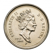Kanada 5 Cent 2002 P Arany Jubileum