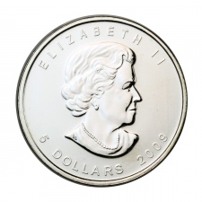 Kanada 5 Dollár 2009 1 UNCIA színezüst Maple Leaf
