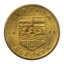 Kanada Alberta 1905 Wild Rose Shell Oil zseton 1965-1968