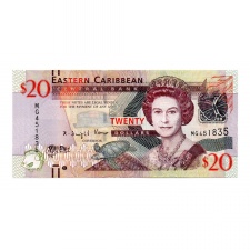 Kelet Karibi Államok 20 Dollár Bankjegy 2012 P53a