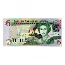 Kelet-karibi Államok 5 Dollár Bankjegy 2003 P42v