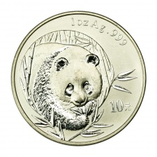 Kína 10 Yuan 2003 Panda 1 uncia ezüst Ag999