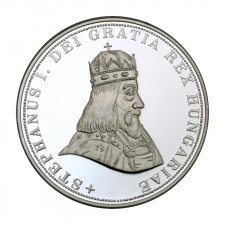 Királyi Koronák I. István 5 Korona színezüst emlékérem