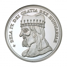 Királyi Koronák IV. Béla 5 Korona színezüst emlékérem