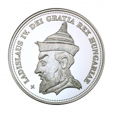 Királyi Koronák IV. László 5 Korona színezüst emlékérem
