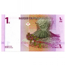 Kongó 1 Cent Bankjegy 1997 P80a alacsony sorszám