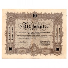 Kossuth 10 Forint Álladalmi pénzjegy 1848 VF