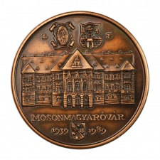 Lebó Ferenc: Mononmagyaróvár 50 éves 1939-1989 bronz érem