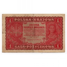 Lengyelország 1 Marka Bankjegy 1919 P23 M23c