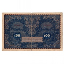 Lengyelország 100 Márka Bankjegy 1919 P27 M27b