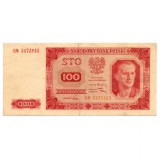 Lengyelország 100 Zloty Bankjegy 1948 M139e GW sor. keret nélkül