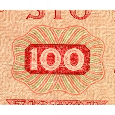 Lengyelország 100 Zloty Bankjegy 1948 P139b M139e keret nélkül