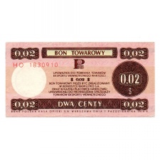 Lengyelország 2 Cent Bankjegy 1979 PSFX35 MB25a