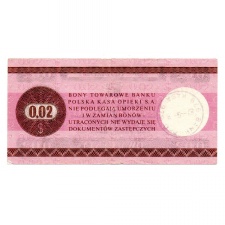 Lengyelország 2 Cent Bankjegy 1979 PSFX35 MB25a