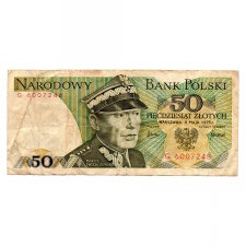 Lengyelország 50 Zloty Bankjegy 1975 P142a L144aa