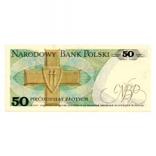 Lengyelország 50 Zloty Bankjegy 1986 P142c L165aa