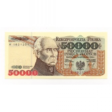 Lengyelország 50000 Zloty Bankjegy 1993 P159a L191a A sorozat