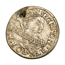Lengyelország III. Zsigmond (Vasa) 3 Groschen 1619 Krakkó