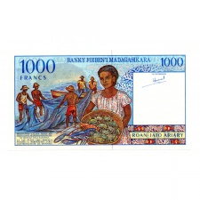 Madagaszkár 1000 Frank Bankjegy 1994 P76a