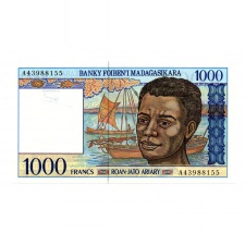 Madagaszkár 1000 Frank Bankjegy 1994 P76a