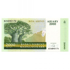 Madagaszkár 2000 Ariary Bankjegy 2009 P90b