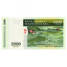 Madagaszkár 2000 Ariary Bankjegy 2009 P90b