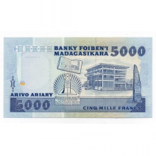 Madagaszkár 5000 Frank Bankjegy 1988 P73b
