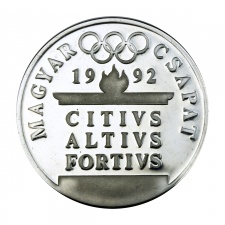 Magyar Csapat - CITIVS ALTIVS FORTIVS ezüst emlékérem 1992 PP