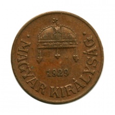 Magyar Királyság 1 Fillér 1929. BP. RITKA