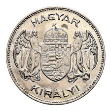 Magyar Királyság 5 Korona 1922 Próbaveret CuNi