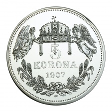 Magyarok Krónikája 5 Korona 1907 K-B utánveret Szent István