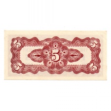 Malájföld Japán megszállása 5 Cent Bankjegy 1942 PM2a