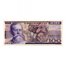 Mexikó 100 Peso Bankjegy 1982 P74c1