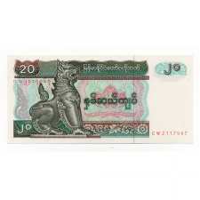 Mianmar 20 Kjap Bankjegy 1994 P72