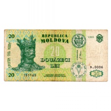 Moldova 20 Lei Bankjegy 1995 P13b