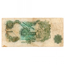 Nagy Britannia 1 Font Bankjegy 1966-1970 P374e G nélkül Fine