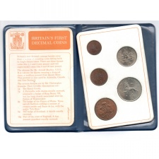 Nagy-Britannia Forgalmi sor 1968 Britain's First Decimal Coins