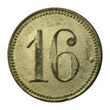 Német 16 Pfennig Werth Marke jeton token