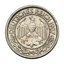 Német Weimari Köztársaság 50 Reichspfennig 1937 A