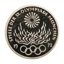 Németország 10 Márka 1972 F Müncheni Olimpia V Proof