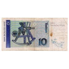 Németország 10 Márka Bankjegy 1989