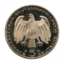 Németország 5 Márka 1983 J Kalr Marx Proof