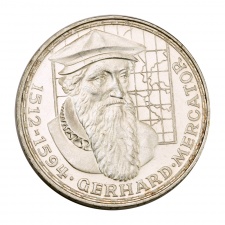 Németország ezüst 5 Márka 1969 F Gerhard Mercator Proof