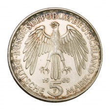 Németország ezüst 5 Márka 1969 F Gerhard Mercator Proof