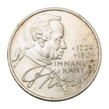 Németország ezüst 5 Márka 1974 D Immanuel Kant