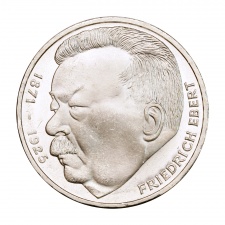 Németország ezüst 5 Márka 1975 J Friedrich Ebert Proof