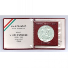 Nők évtizede 500 Forint 1984 BU MNB dísztokos