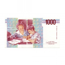 Olaszország 1000 Líra Bankjegy 1990 P114b