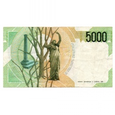 Olaszország 5000 Líra Bankjegy 1985 P111c